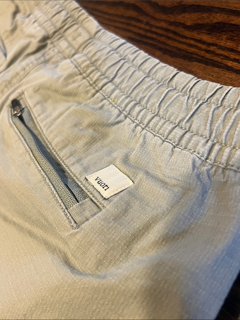 Vuori Ripstop Sage Green Elastic-Waist Women’s Shorts - Picture 3 of 4